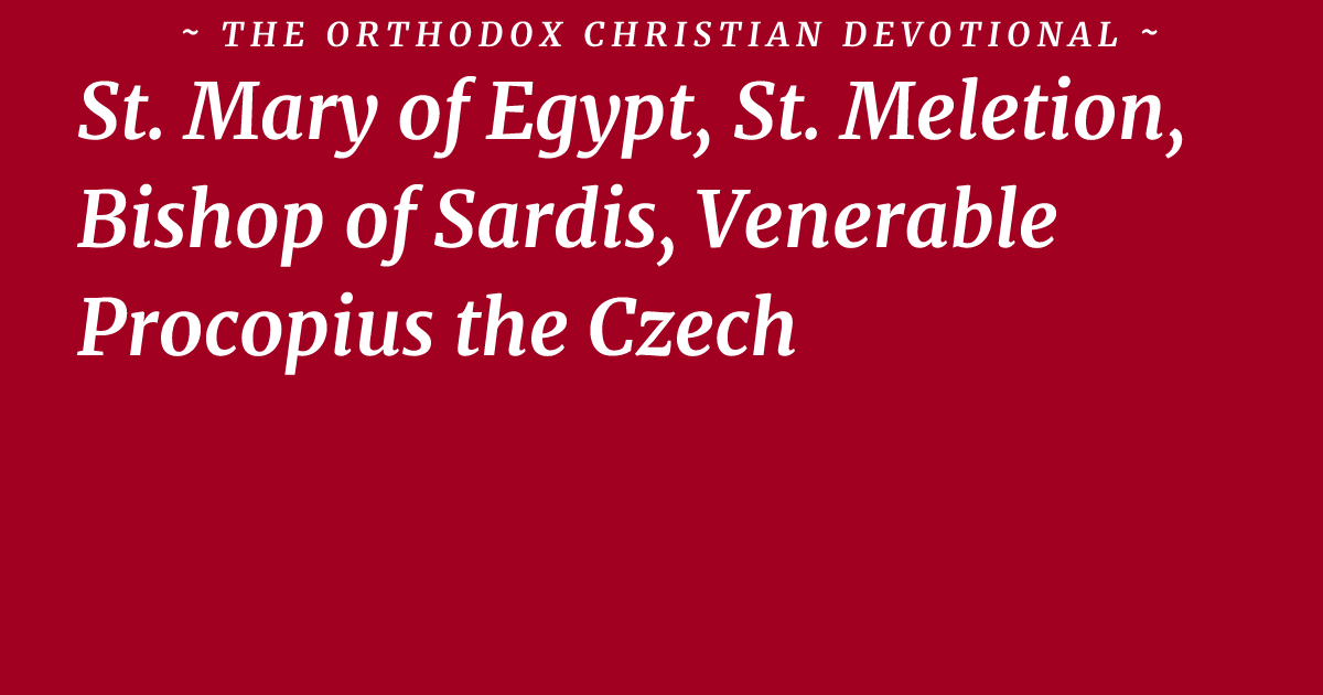 Prologue — The Orthodox Christian Devotional